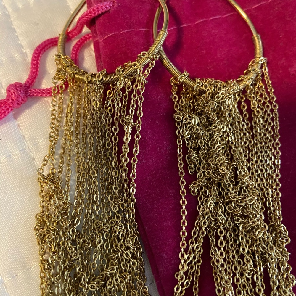 Diane Von Furstenberg Gold Chain earrings